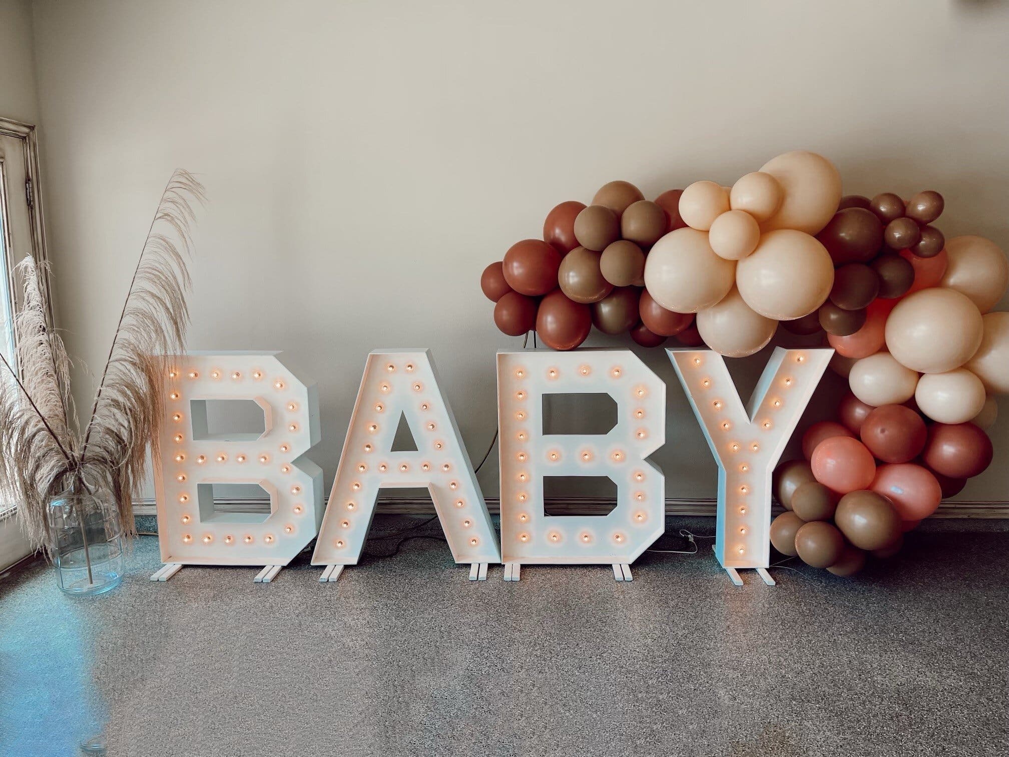 Baby Shower Marquee Letters in San Diego: Ideas, Pricing and Setup